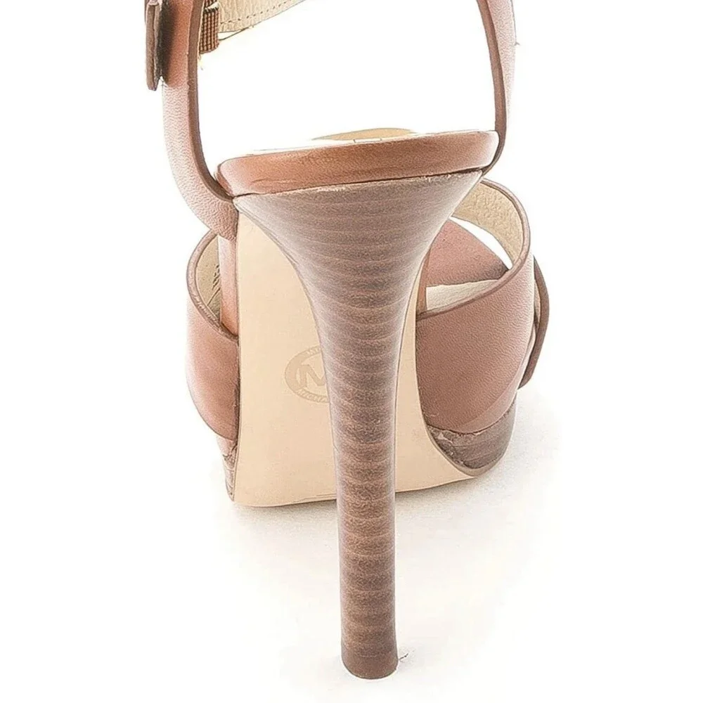 Michael Michael Kors Women's Oksana Sandal Luggage SZ 7 1/2